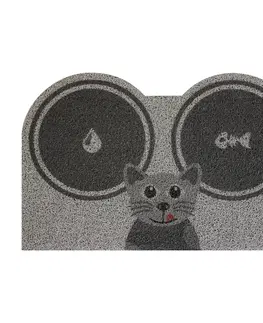 Ložnice|Bytové doplňky Rohožka/podložka na krmení Kočka šedá