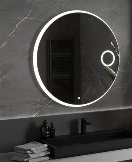Koupelnová zrcadla MEXEN Ella zrcadlo s osvětlením s kosmetickým zrcátkem, 100 cm, LED 600 9811-100-100-611-00