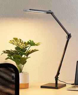 Stolní lampy kancelářské Lindby Lindby Antisa LED stolní lampa CCT se stmívačem