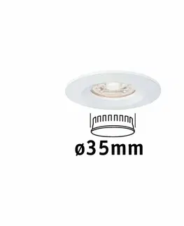 Bodovky do podhledu na 230V PAULMANN LED vestavné svítidlo Nova mini nevýklopné IP44 1x4W 2700K bílá mat 230V 942.98