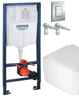 Záchody Rapid SL pro závěsné WC 38528SET s chromovou deskou + WC DEANTE Jasmin se sedátkem RIMLESS 38772001 JA1