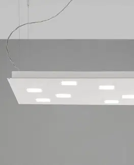Závěsná světla Fabbian Fabbian Quarter - bílé závěsné světlo LED 7zdr