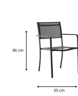 Zahradní židle a křesla Garden Line Zahradní židle Rodev černá
