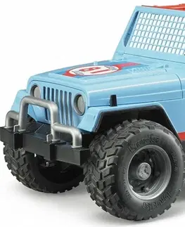 Hračky BRUDER - 02541 Jeep WRANGLER Cross Country modrý s figurkou jezdce