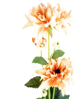 Květiny Umělá jiřina, v. 75 cm, oranžová