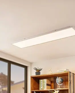 Inteligentní stropní svítidla Lindby Lindby Smart LED stropní panel Kjetil 120 x 30 cm Tuya RGB CCT