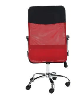 Kancelářské židle Ak furniture Kancelářská židle FULL na kolečkách červená/černá