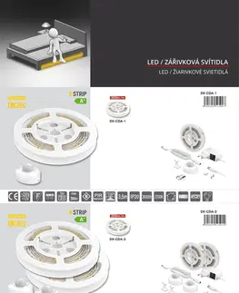 LED pásky 12V Ecolite LED pásek pod lůžko vč. senz., 120cm, 3W/200lm, 2700K DX-CDA-1