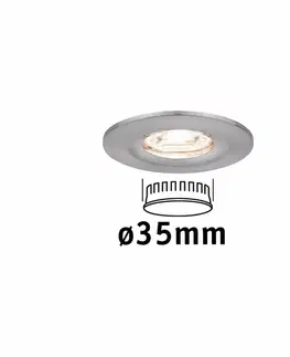 Bodovky do podhledu na 230V PAULMANN LED vestavné svítidlo Nova mini nevýklopné IP44 1x4W 2700K kov kartáčovaný 230V 943.00