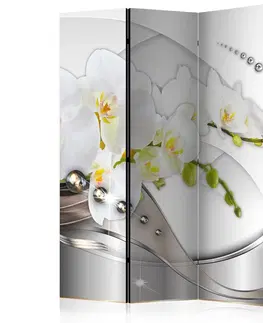 Paravány Paraván Pearl Dance of Orchids Dekorhome 135x172 cm (3-dílný)