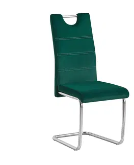 Židle Jídelní židle ABIRA NEW Tempo Kondela Smaragdová
