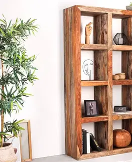 Regály a poličky LuxD Designový regál Timber 180 cm Sheesham kouřový