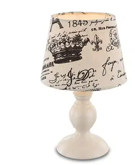Stolní lampy Globo S černým nápisem - stolní lampa Jolanda
