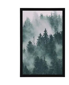 Příroda Plakát hory v mlze