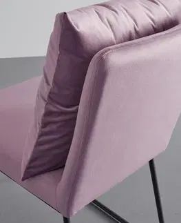 Židle do jídelny Židle Ze Sametu Bono Růžová