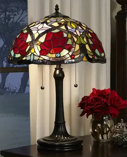 Stolní lampy QUOIZEL Stolní lampa Larissa ve stylu Tiffany