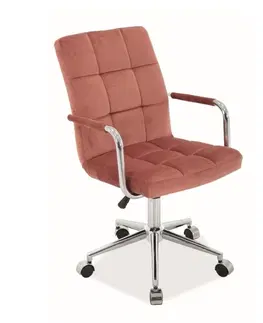 Kancelářské židle Signal Kancelářské křeslo Q-022 VELVET Varianta: Růžová / Bluvel 52