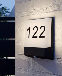 Osvětlení čísla domů Lucande Lucande Kosman LED osvětlení čísla domu, senzor