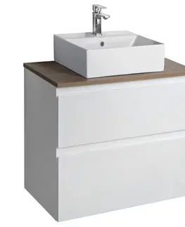 Koupelnový nábytek AQUALINE ALTAIR sestava koupelnového nábytku, š. 67,6 cm, bílá/dub emporio AI270-01