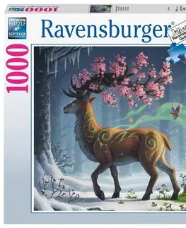 Hračky puzzle RAVENSBURGER - Jarní jelen 1000 dílků