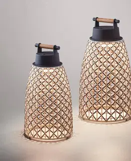 Venkovní designová světla Bover Nabíjecí stolní lampa Bover Nans M/41/R pro venkovní použití hnědá