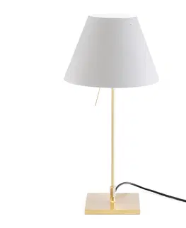 Stolní lampy Luceplan Luceplan Costanzina stolní lampa mosaz, bílá