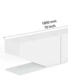 TV stolky Sofahouse Designový TV stolek Gagenia 180 cm bílý