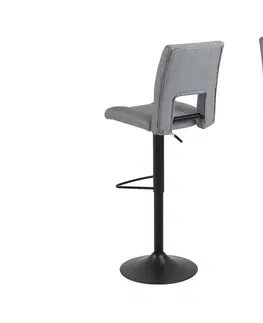 Barové židle Dkton Designová barová židle Almonzo světlešedá / černá