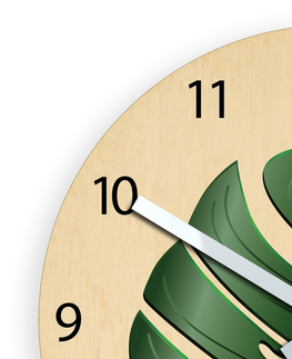 Hodiny ModernClock Nástěnné hodiny Sheet hnědo-zelené