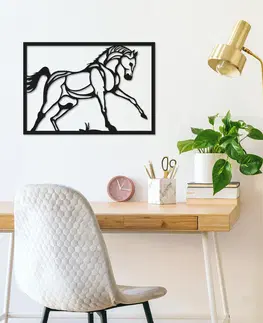 Nástěnné dekorace Kovová nástěnná dekorace HORSE černá