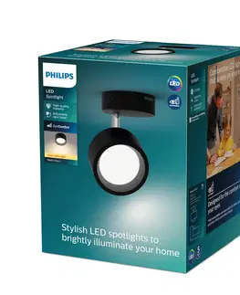 Bodová světla Philips Philips Bracia LED stropní bodovka 1 zdroj černá