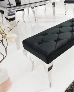 Stylové a luxusní lavice Estila Luxusní čalouněná lavice Modern Barock černá