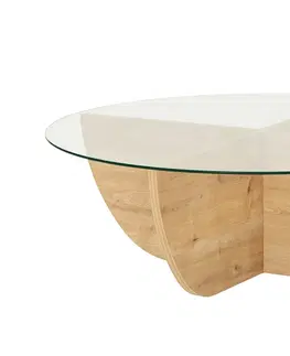 Konferenční stolky Sofahouse Designový konferenční stolek Balesego 90 cm vzor safírový dub