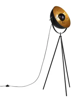 Stojaci lampy Stativová průmyslová stojací lampa černá - Magna 40 Eglip