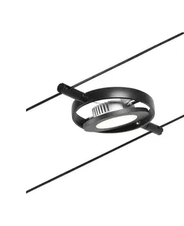 Jednotlivé lampy Paulmann Paulmann Wire RoundMac spot, lankový systém, černá