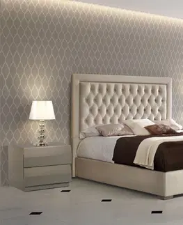 Luxusní a stylové postele Estila Chesterfield luxusní manželská postel Adagio s čalouněním as úložným prostorem 150-180cm