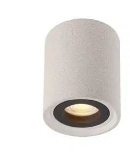 Moderní bodová svítidla ACA Lighting stropní svítidlo 1XGU10 bílý beton D8,5XH10CM MONTE MK141S10W