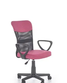 Kancelářské židle Halmar Kancelářské křeslo TIMON | růžová/černá
