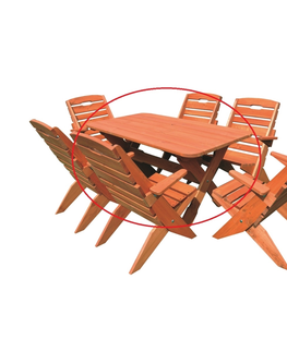 Jídelní stoly URIKOS zahradní stůl, barva ořech