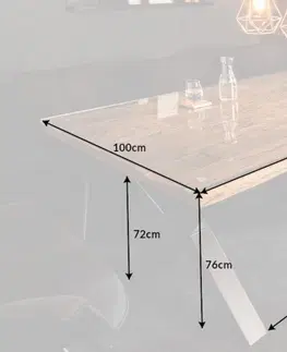 Jídelní stoly LuxD Designový jídelní stůl Shark X 220 cm přírodní