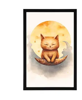 Zasněná zvířátka Plakát zasněná kočka