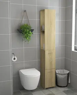 Koupelnové skříňky Koupelnová skříňka DTD Dekorhome Šedá lesk
