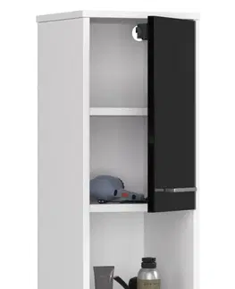Koupelnový nábytek Ak furniture Koupelnová skříňka Fin II 30 cm bílá/černá lesk