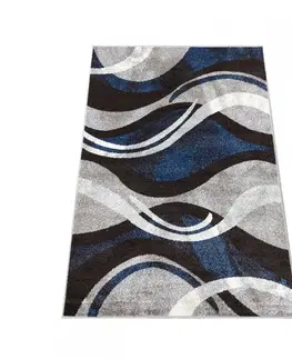 Moderní koberce Originální koberec s abstraktním vzorem v modrošedé barvě Šířka: 160 cm | Délka: 220 cm