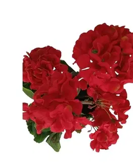 Květiny Umělá květina Muškát červená, 47 cm