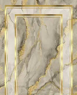 Koberce a koberečky Conceptum Hypnose Koberec Marble Frame 180x280 cm béžový/zlatý