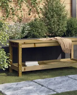 Zahradní lavice Zahradní lavice 108 x 35 x 45 cm impregnované borové dřevo