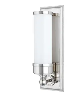 Designová nástěnná svítidla HUDSON VALLEY nástěnné svítidlo EVERETT mosaz/sklo nikl/opál E27 1x100W 371-PN-CE