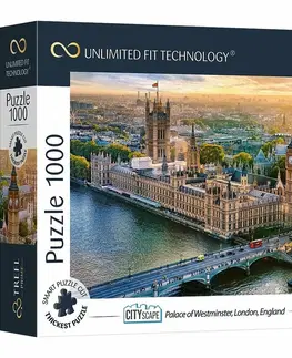 Hračky puzzle TREFL - Prime puzzle 1000 UFT - Panorama města: Westminsterský palác, Londýn, Anglie