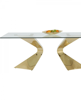 Jídelní stoly KARE Design Stůl Gloria 200×100 cm, zlatý